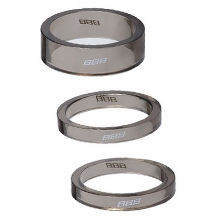 Espaciadores (Kit) BBB Transpace 1 1/8 Bhp-37 5/10/15/20Mm. Humo Transparente (Oferta)